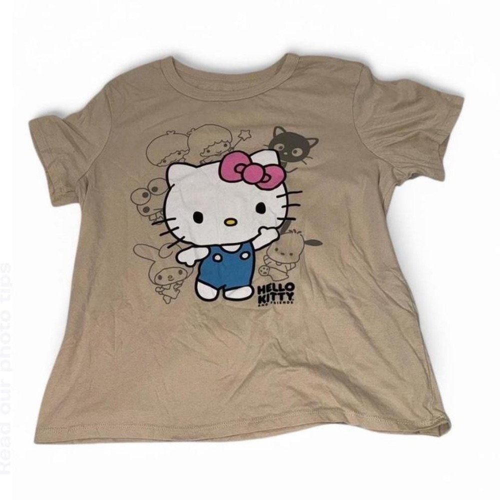 Tan Hello Kitty cotton t-shirt‎
